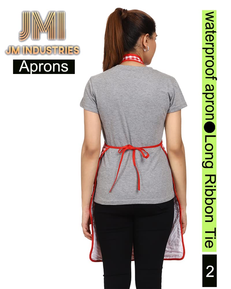 Waterproof Kitchen Apron – Cotton Blend Fabric with Pockets